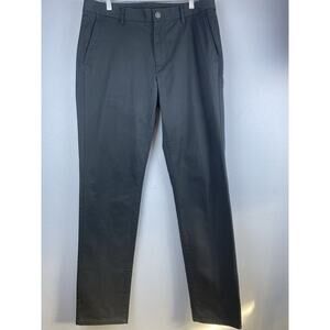 Mens Bonobos Sz 34 X 34 Charcoal Slim Fit Chino Flat Front Pockets Pants